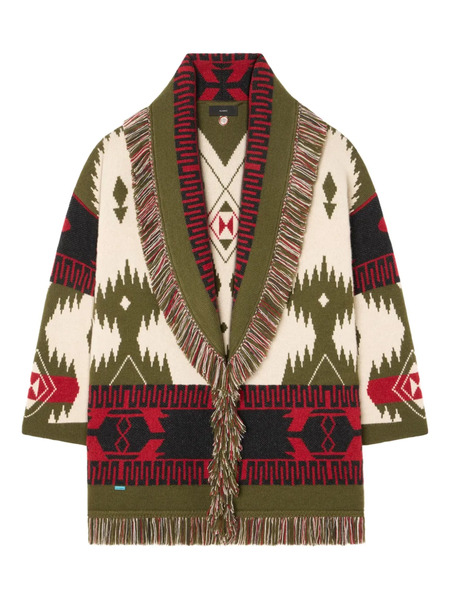  Alanui Icon Jacquard Fringe Cardigan - Multicolour 