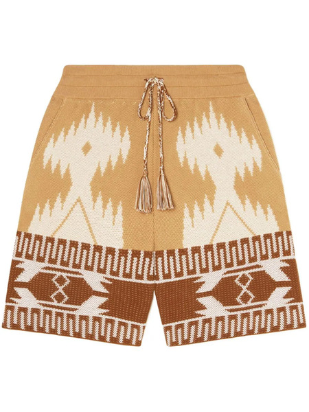  Alanui Icon Piquet Bermuda Shorts - Neutrals 
