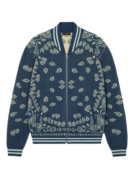  Alanui Jacquard Bomber Jacket - Blue 