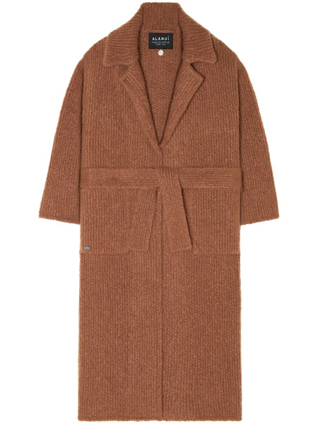  Alanui Knitted Robe Coat - Brown 