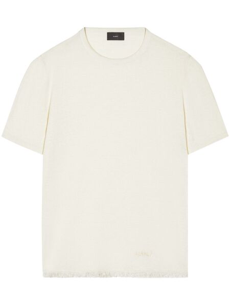  Alanui Linen Knitted T-shirt - Neutrals 