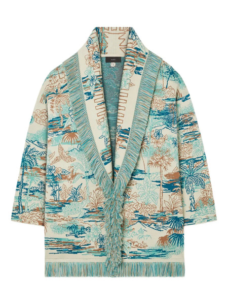  Alanui Lost In The Blue Fringed Cardigan 