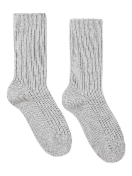  Alanui Ribbed Cashmere Socks - Grey 