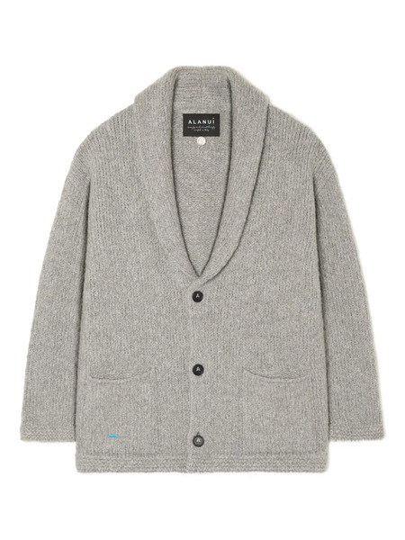  Alanui Shawl-collar Button Cardigan - Grey 