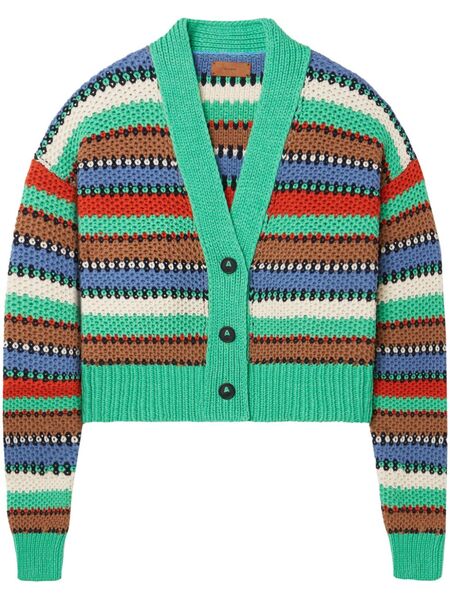  Alanui Sunny Stripes Cardigan - Green 