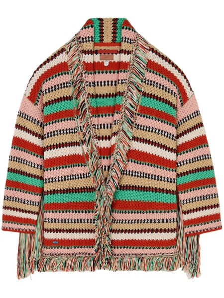  Alanui Sunny Stripes Cardigan - Red 