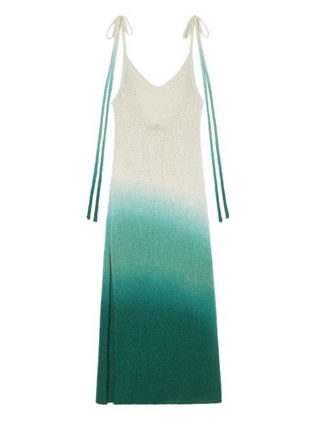  Alanui Wave Bloom Maxi Dress - Green 