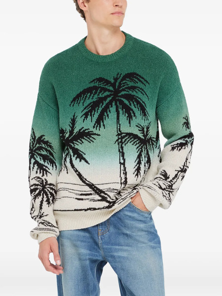  Alanui Wave Bloom Sweater - Green 