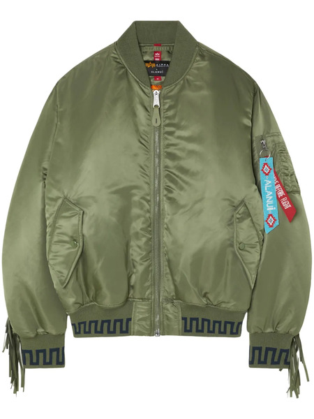  Alanui X Alpha Industries Fringe-detailing Bomber Jacket - Green 