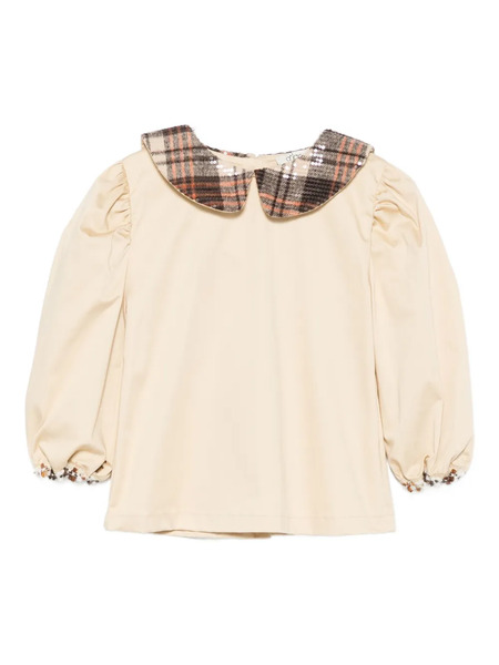  Alapage Checked-collar Blouse - Neutrals 