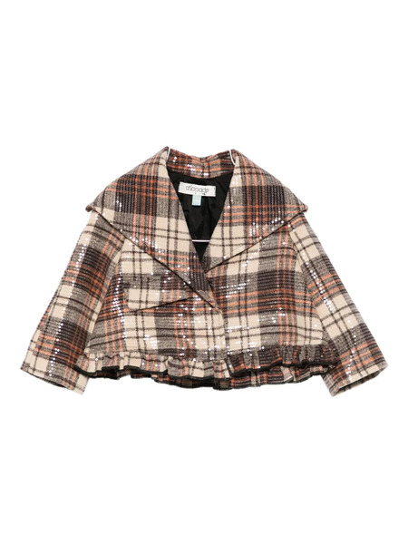  Alapage Sequinned Checked Jacket - Brown 