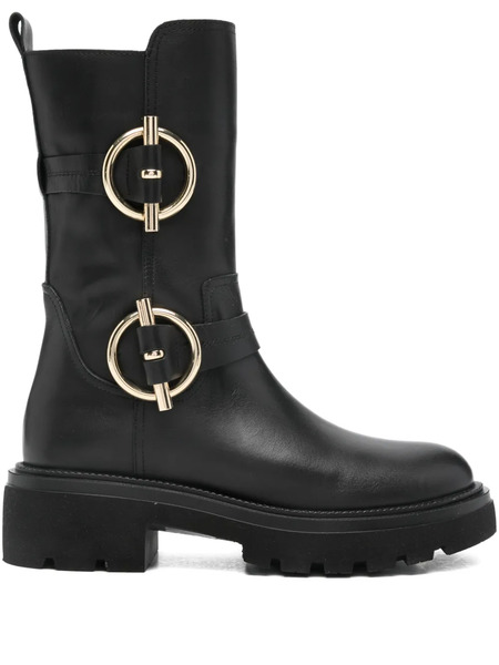  Albano Buckle-strap Boots - Black 