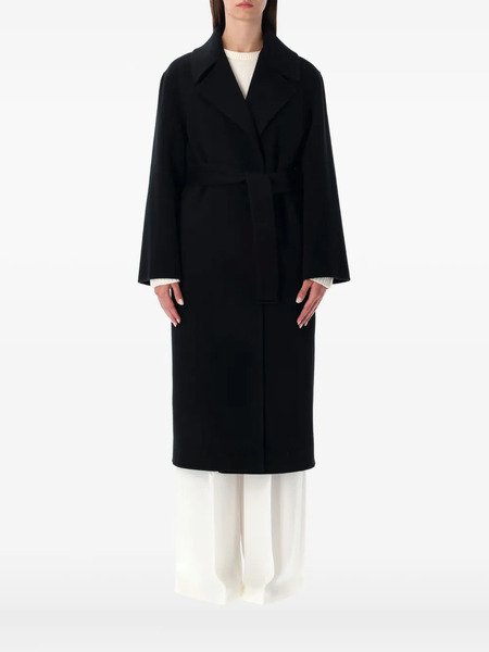  Alberta Ferretti Belted Wrap Coat - Black 