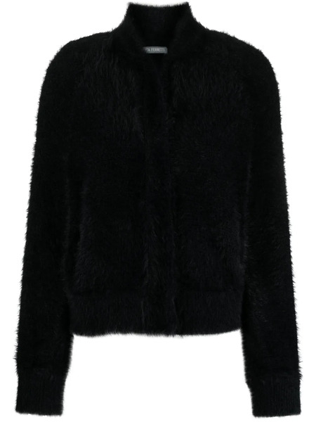 Alberta Ferretti Brushed-effect Press-stud Cardigan - Black 