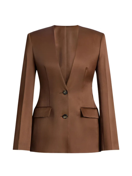  Alberta Ferretti Button Jacket - Brown 