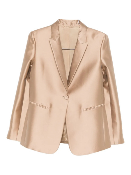  Alberta Ferretti Buttoned Peak-lapel Jacket - Neutrals 