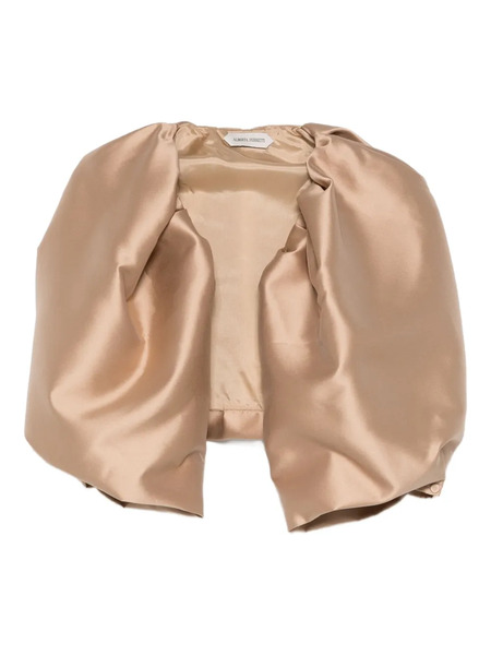 Alberta Ferretti Cropped Satin Jacket - Gold 