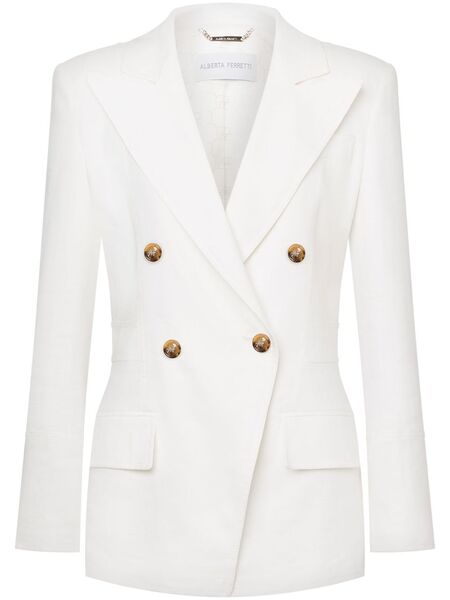  Alberta Ferretti Double-breasted Blazer - White 