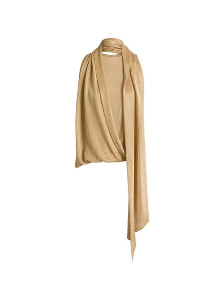  Alberta Ferretti Draped Sleeveless Top - Gold 
