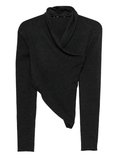  Alberta Ferretti Draped Top - Grey 