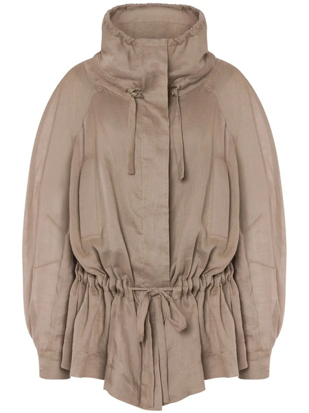  Alberta Ferretti Drawstring-waist Jacket - Neutrals 