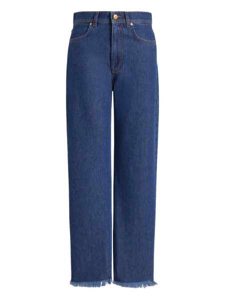  Alberta Ferretti Fringed-hem Jeans - Blue 