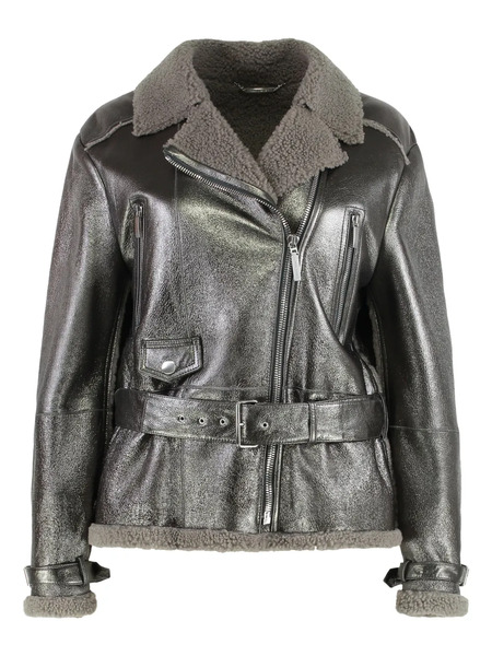  Alberta Ferretti Glitter-effect Jacket - Grey 