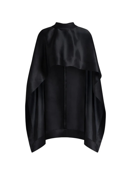  Alberta Ferretti Mock-neck Cape - Black 