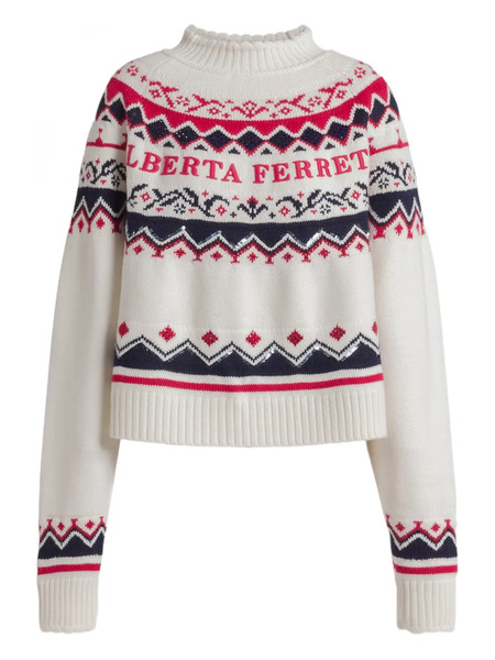  Alberta Ferretti Patterned Wool Sweater - Neutrals 
