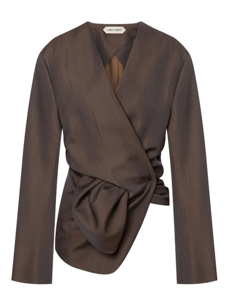  Alberta Ferretti Ruched-detailing Blouse - Grey 
