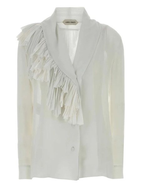  Alberta Ferretti Ruffled Blouse - White 