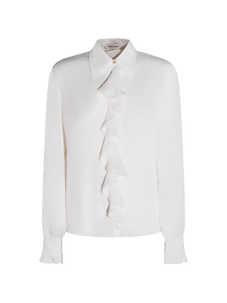  Alberta Ferretti Ruffled Shirt - Neutrals 