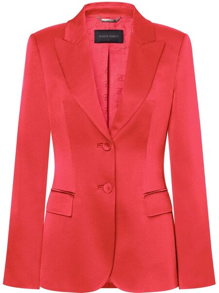  Alberta Ferretti Satin Blazer - Red 