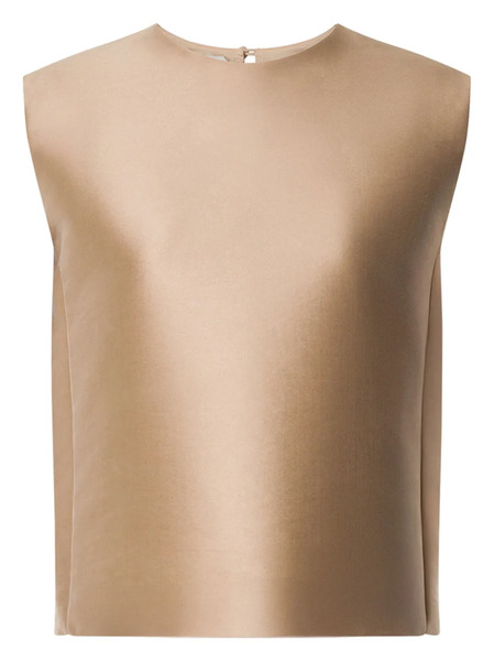  Alberta Ferretti Satin Top - Neutrals 