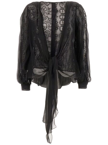  Alberta Ferretti Silk Blouse - Black 