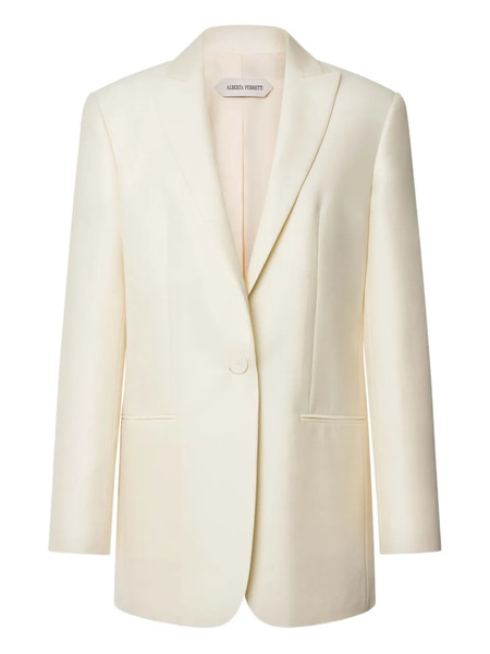 Alberta Ferretti Tailored Lapel Blazer - White 