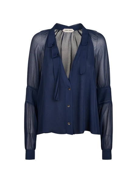  Alberta Ferretti Tie-neck Top - Blue 