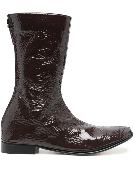  Alberta Ferretti Zip Boots - Brown 