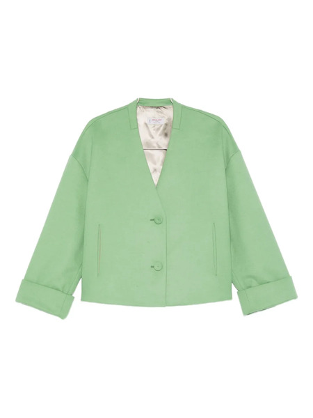  Alberto Biani Buttoned Cropped Jacket - Green 