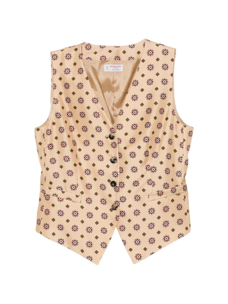  Alberto Biani Buttoned Patterned Waistcoat - Neutrals 