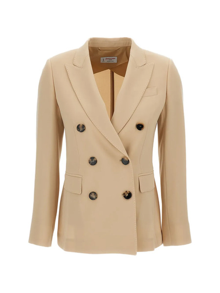  Alberto Biani Double-breasted Flap Blazer - Neutrals 