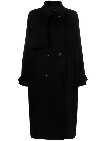  Alberto Biani Double-breasted Virgin-wool Coat - Black 