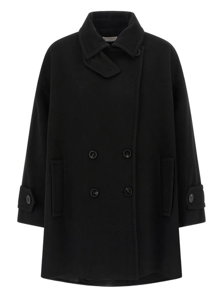  Alberto Biani Double-breasted Wool Coat - Black 