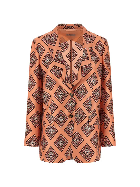  Alberto Biani Patterned Blazer - Orange 