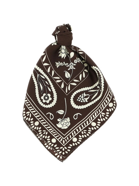  Alberto Biani Patterned Silk Scarf - Brown 