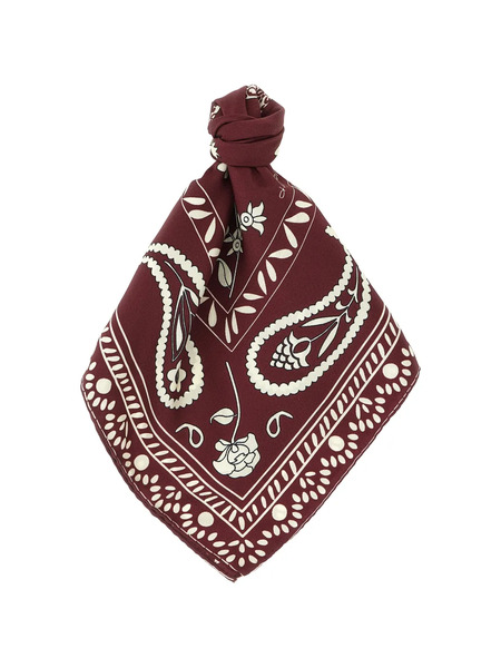  Alberto Biani Patterned Silk Scarf - Red 