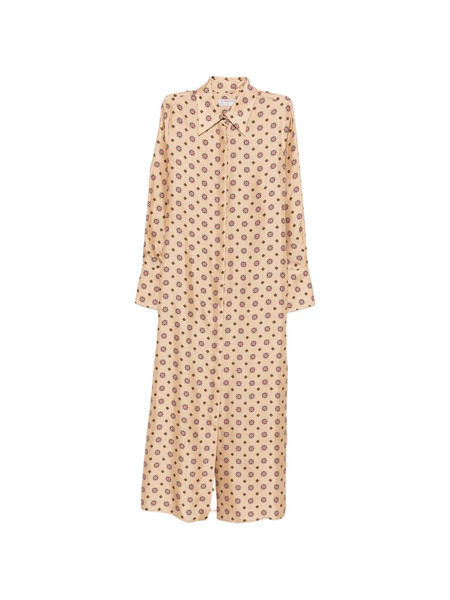  Alberto Biani Printed Dress - Neutrals 