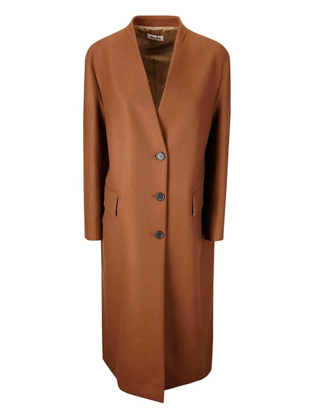  Alberto Biani Wool Coat - Brown 
