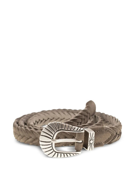  Alberto Luti Braided Leather Belt - Brown 