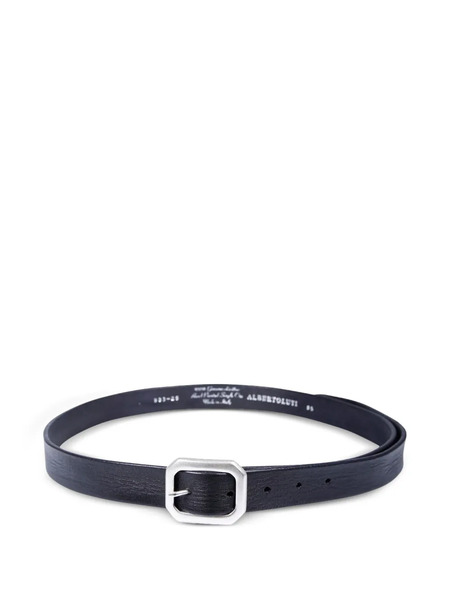  Alberto Luti Rectangular-buckle Leather Belt - Black 